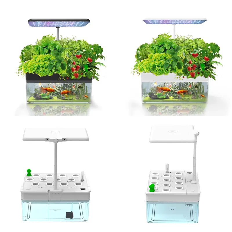 Smart Led Garden - IGS-70ブランド 室内水耕栽培アクアポニックLED育成ライトとスマートガーデンシステム搭載の水槽（魚飼育用）