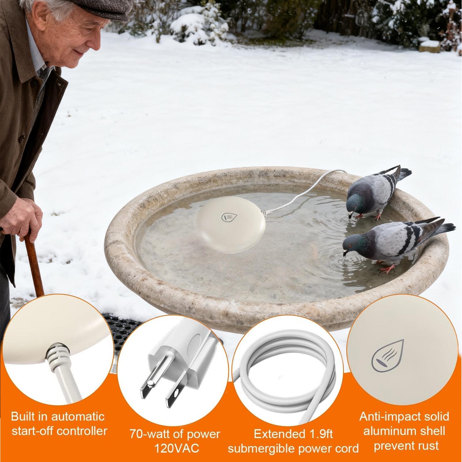 Smart Garden Bird Bath - バードバスヒーター スマート給水器 冬用 アウトドア 池 噴水