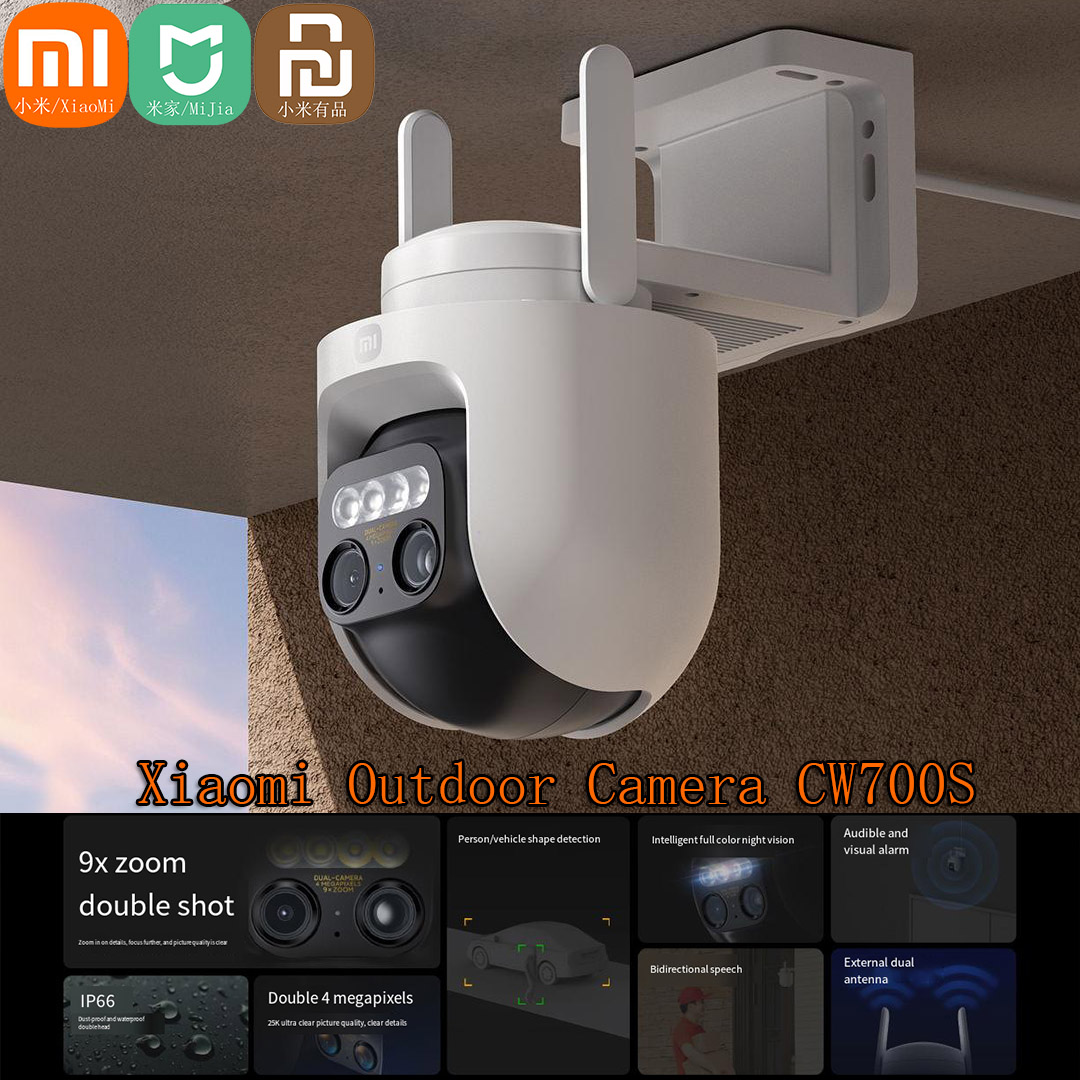 Smart Garden Xiaomi - Xiaomi-Mijia ptzアウトドアカメラ,セキュリティカメラ,4メガピクセル,9xズーム,フルカラー,ナイトビジョン,スマートホーム,サウンドライト警告,cw700s