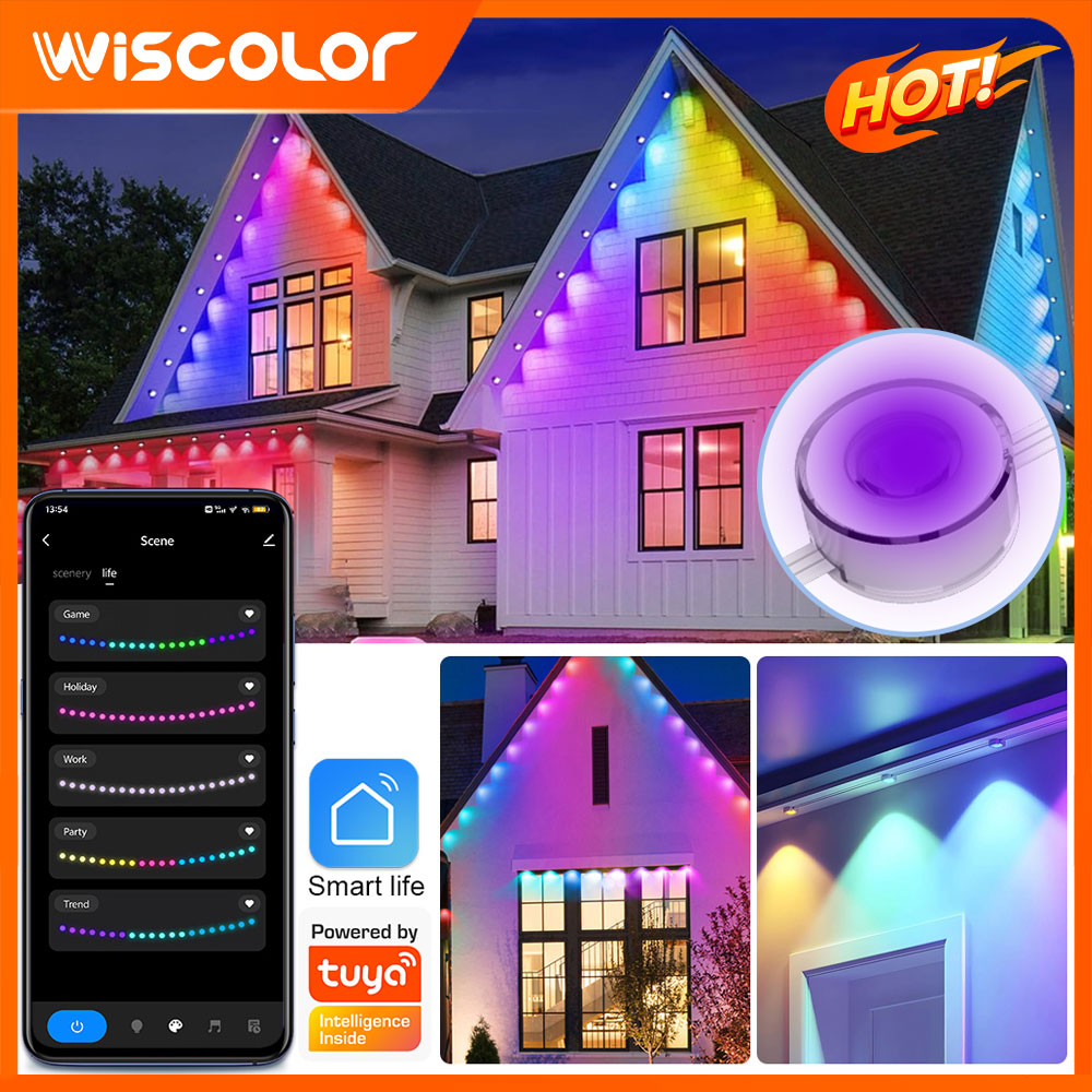 Smart Led Garden - スマートWIFI RGB屋根裏照明屋外ライト防水常設ライトクリスマスガーデン装飾屋外LEDライトストリング