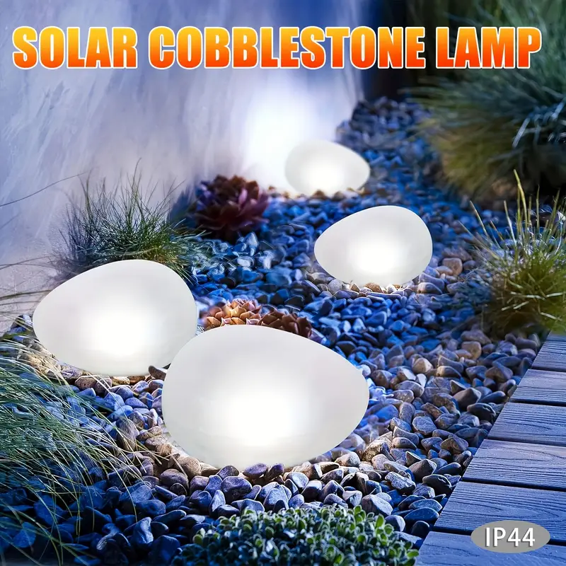 Smart Led Garden - 1/2パックソーラーペブルライト – 庭/パティオ用の屋外防水装飾、光センサーランプ、パス/結婚式の雰囲気用のポータブル