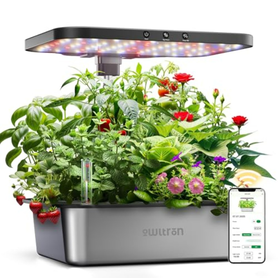 室内ハーブガーデンキット（15ポッド）、ダークシルバー水耕栽 - Indoor Herb Garden Kit のレビューと価格