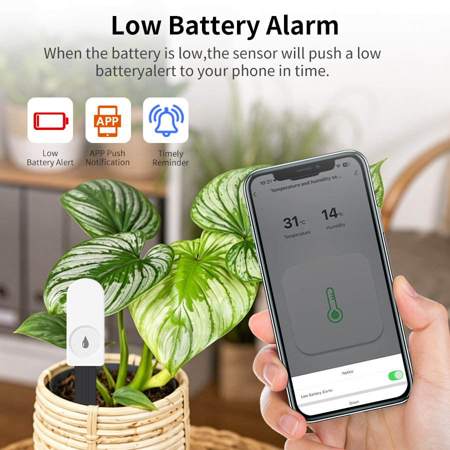 スマート ZigBee 土壌水分センサー温度湿度計検出器温湿 - App Smart Garden のレビューと価格