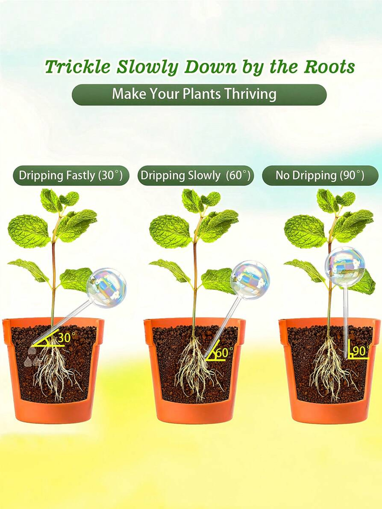 1/2/4個入り レインボーグラデーション自動散水スプリンク - Yoocaa Smart Garden のレビューと価格