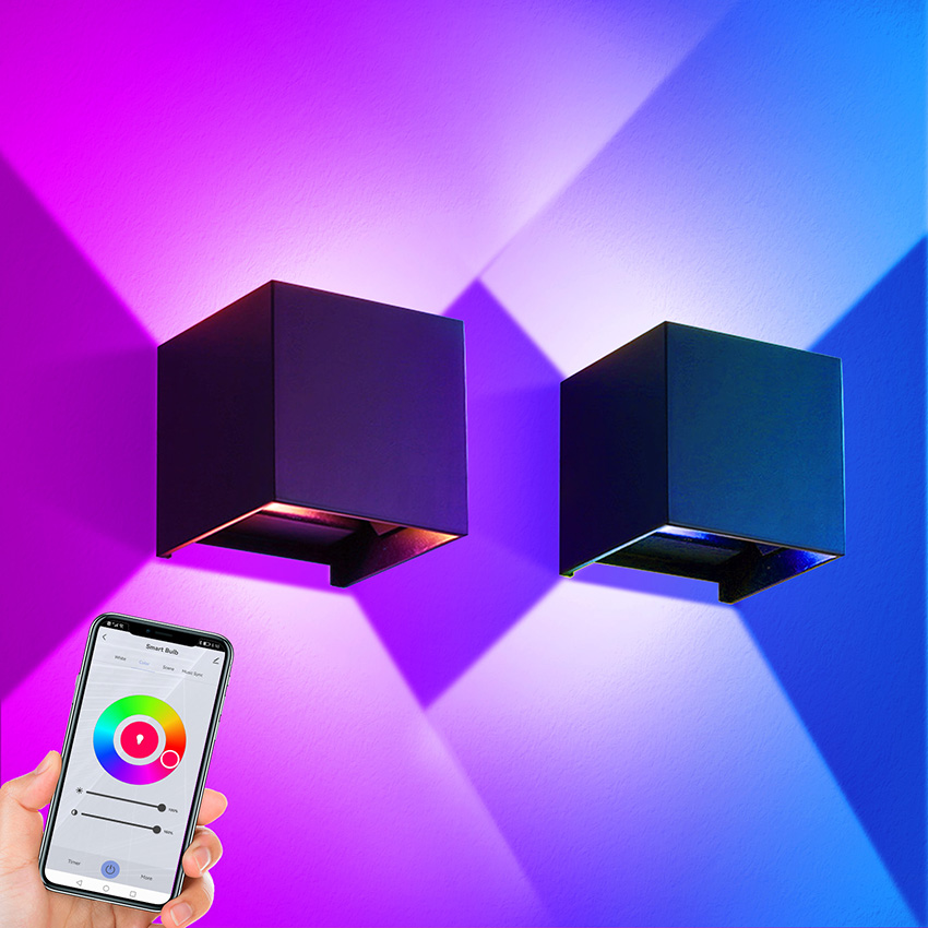12 ワット LED 屋外ウォールライト RGBCCT 調光 - Smart Zigbee Garden Light のレビューと価格