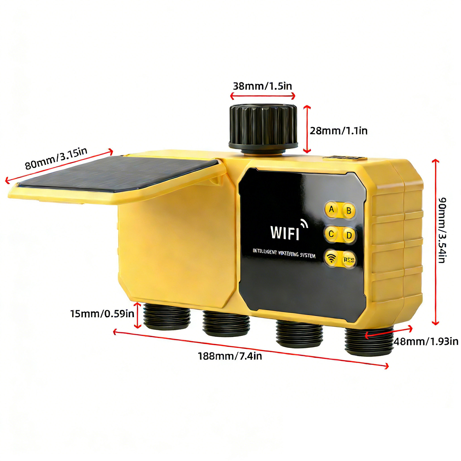 4ゾーンソーラーWiFi灌漑タイマー - レインセンサー付き - Smart Garden Zone のレビューと価格