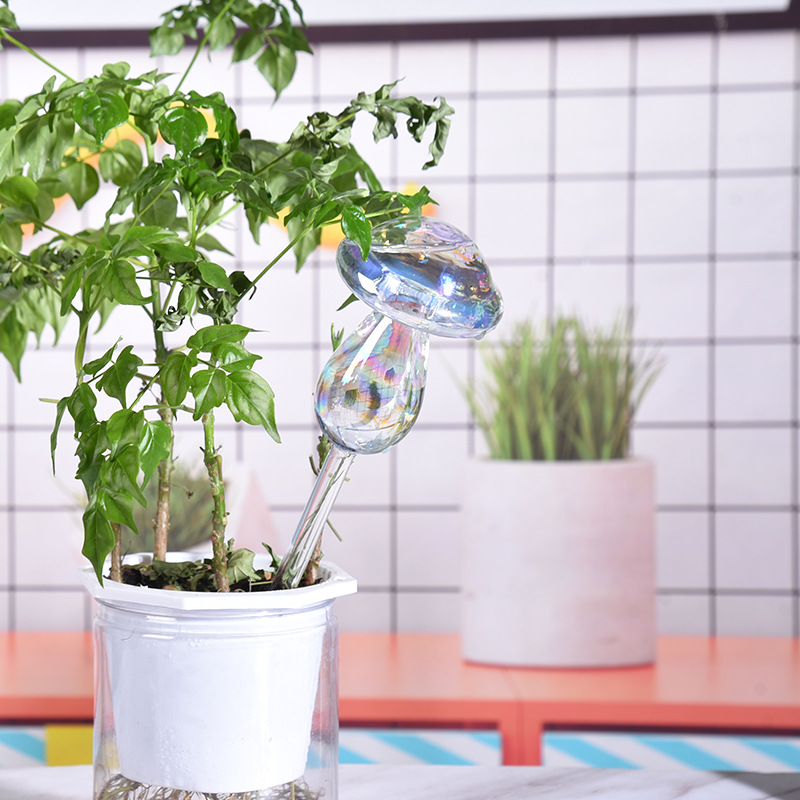 1/2 個ガラスストロー自動植物散水電球自己散水キノコ水装置 - Yoocaa Smart Garden のレビューと価格