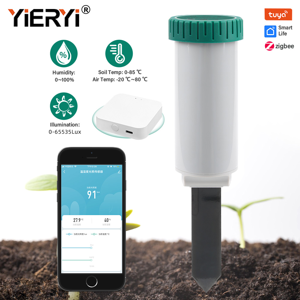 Yieryi Tuya Zigbee ワイヤレス土壌センサー - Smart Zigbee Garden Light のレビューと価格