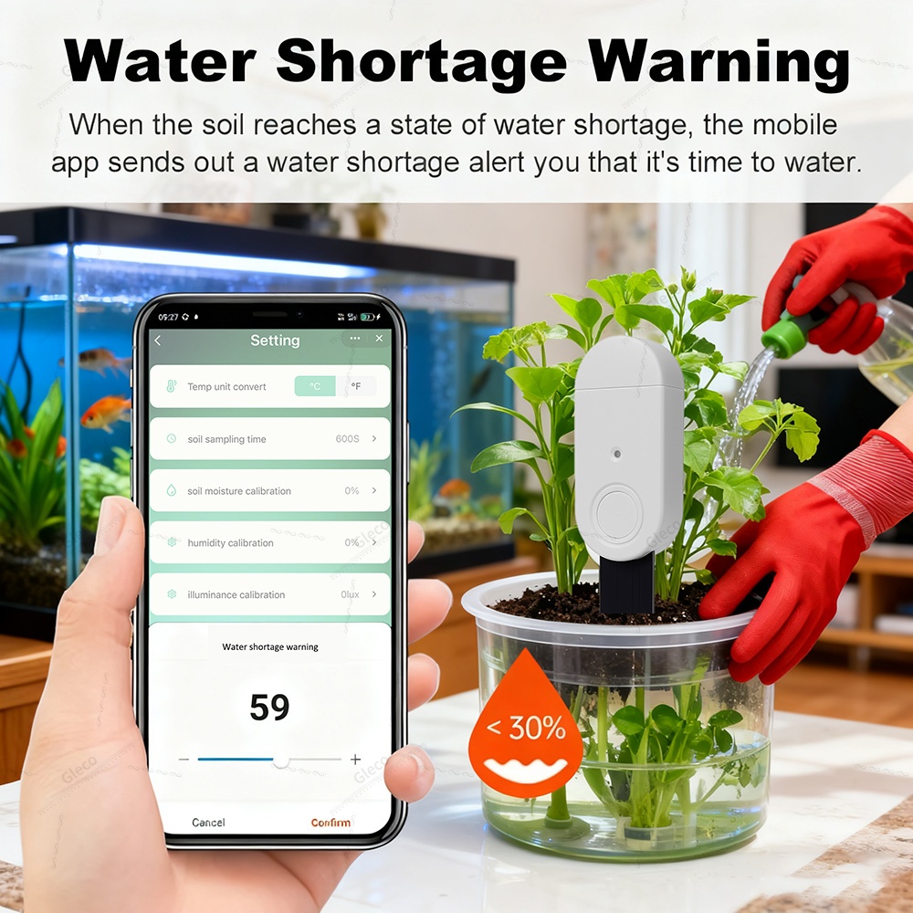 4in1 Zigbee 土壌水分温度湿度センサー、光検出機能 - Smart Zigbee Garden Light のレビューと価格