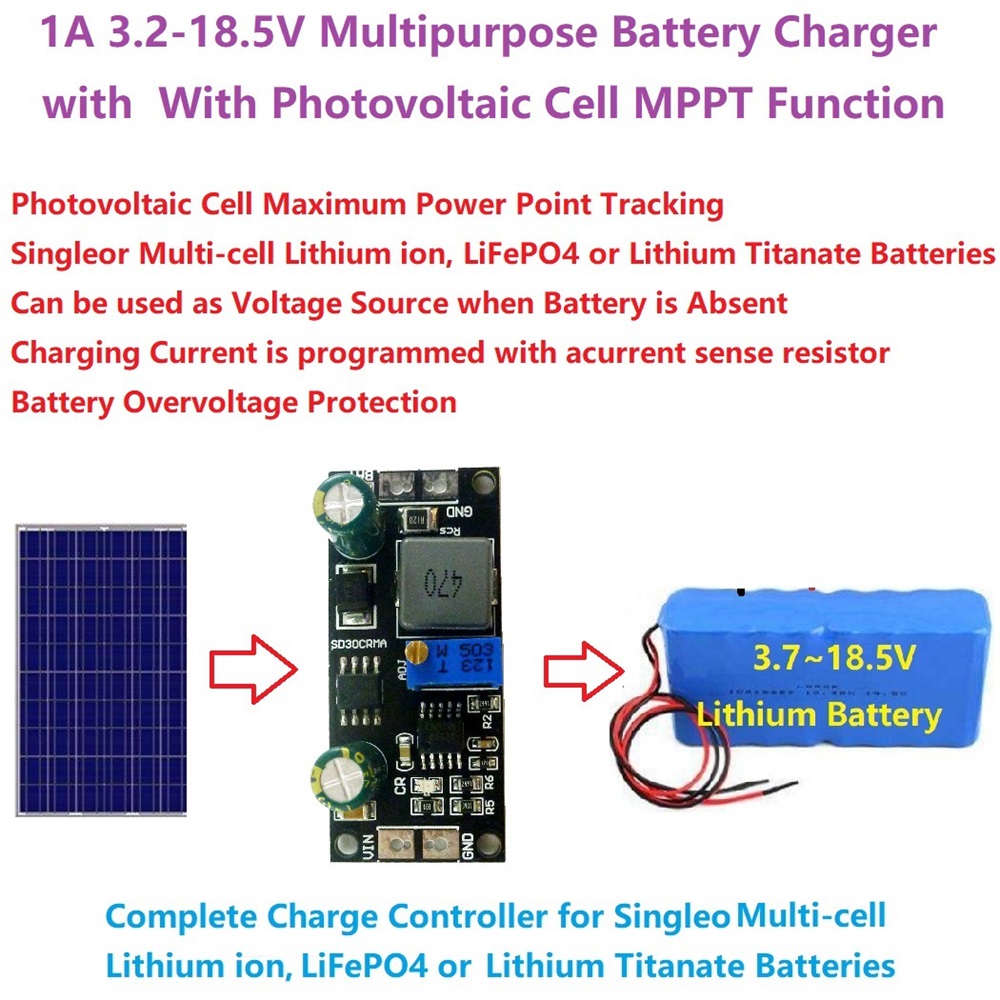 MPPT 1A LiPo ソーラー充電コントローラーボードバ - Smart Garden Arduino のレビューと価格