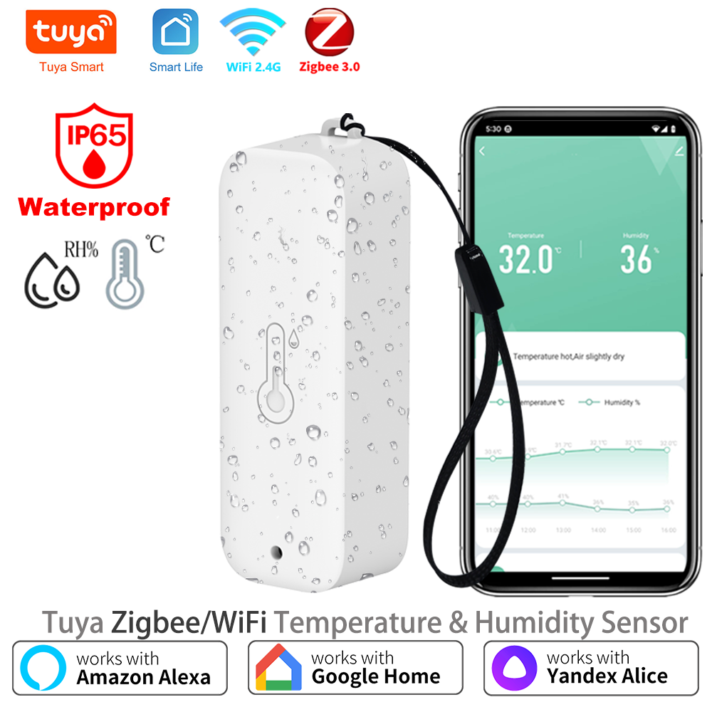 Tuya Zigbee/WiFi 屋外温度湿度センサー温度計 - Smart Garden Arduino のレビューと価格