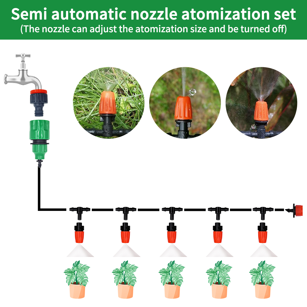 フォグノズル灌漑キット 5M-20M ガーデン自動スプレーミ - Yoocaa Smart Garden のレビューと価格