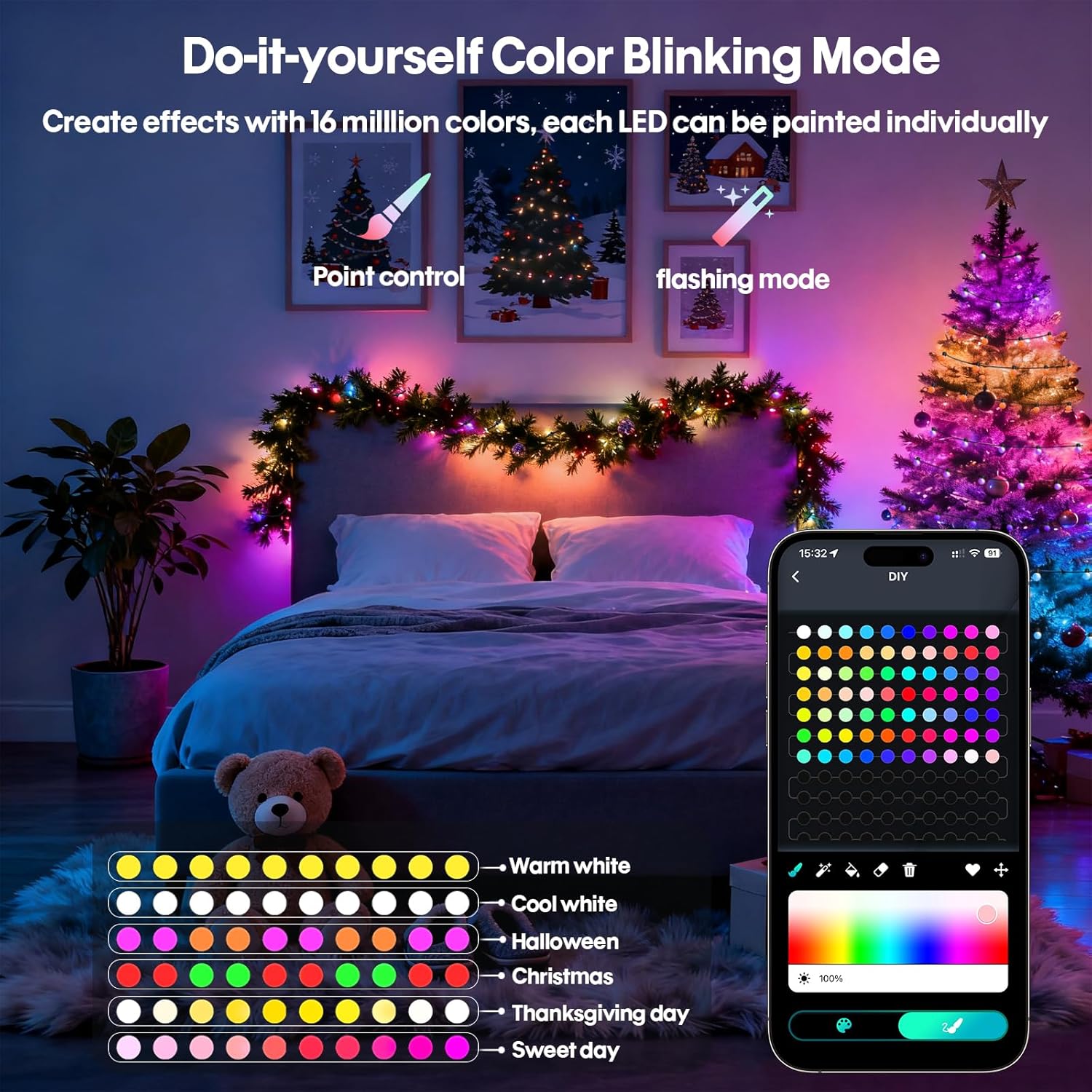 スマートグローブストリングライト 5/10M RGB カラー - Smart Led Garden のレビューと価格