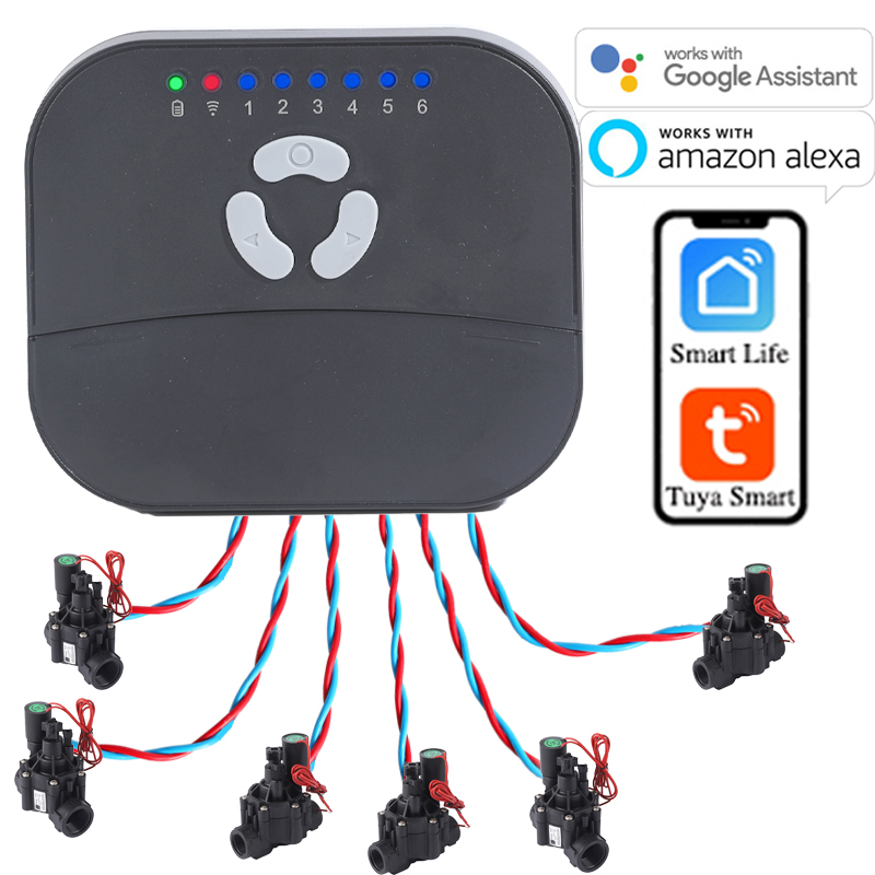 6ゾーンWiFi接続Tuyaスマートホーム散水タイマーとガー - Smart Garden Refill のレビューと価格