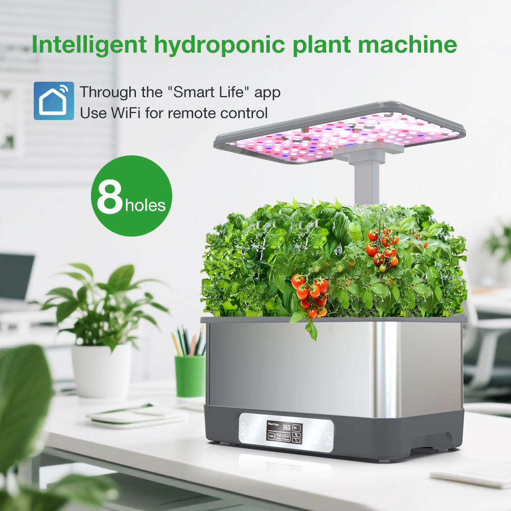 WiFi対応8ポットステンレス製スマートプランター水耕栽培シ - Smart Garden Plastic Cups のレビューと価格