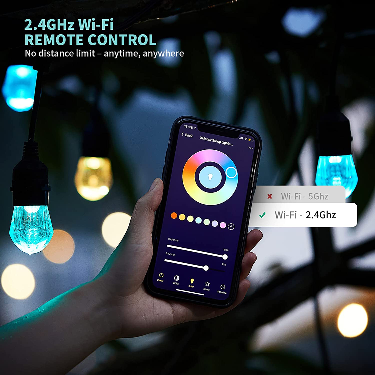 防水スマートLEDストリングライト,屋外,庭,結婚式の装飾, - Smart Led Garden のレビューと価格