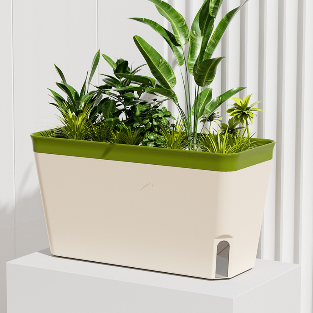 高品質モダン自動給水プランターポット装飾的な水位窓付きハーブ - Indoor Herb Garden Kit のレビューと価格